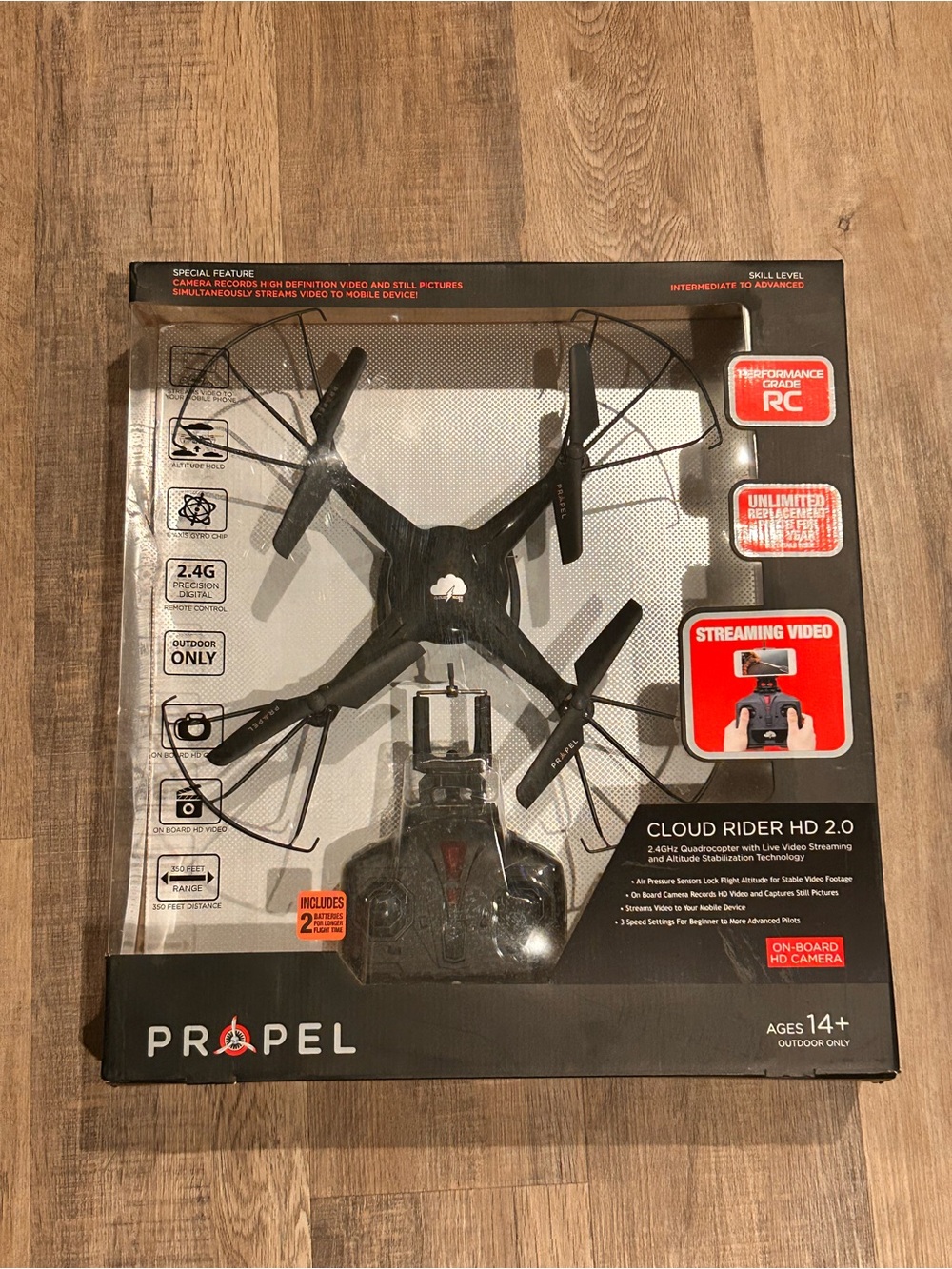 NEW Cloud Rider HD 2.0 Drone - Black